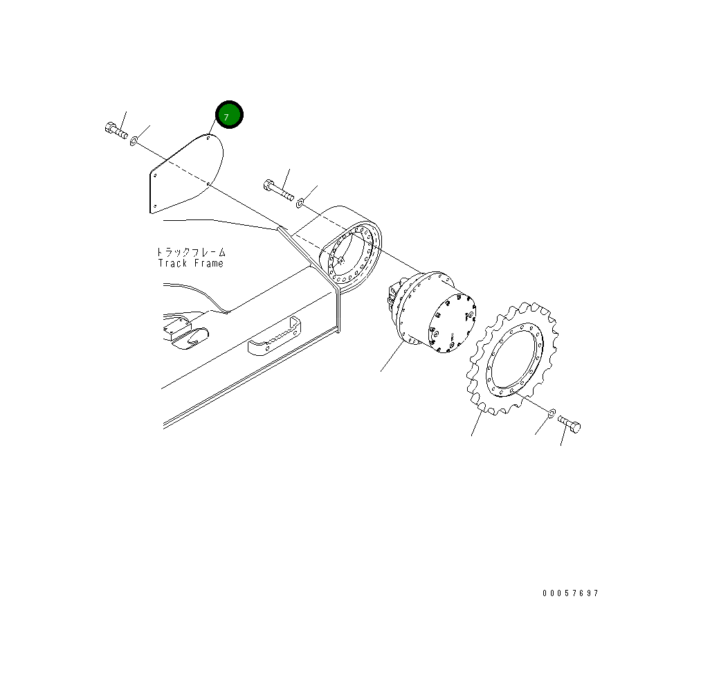 Крышка 22B-30-21611 Komatsu