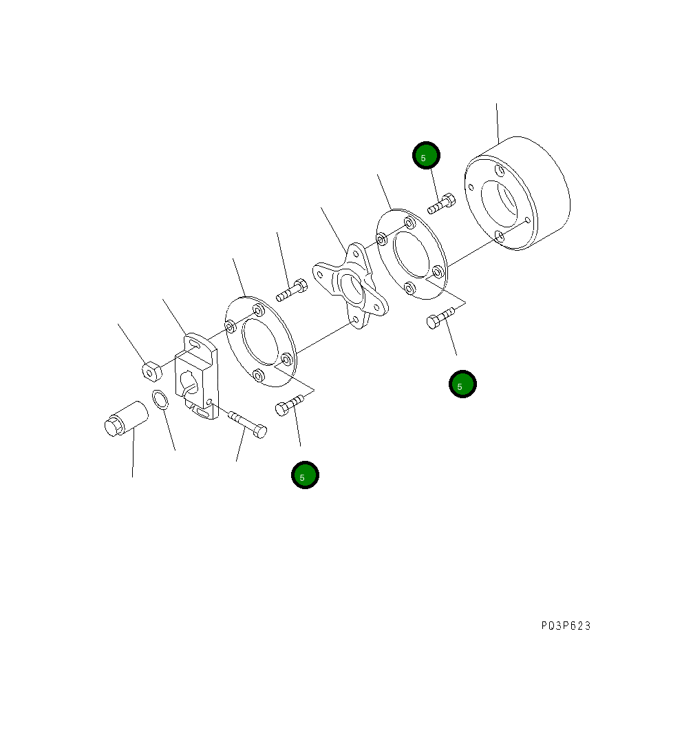 Болт ND092433-0170 Komatsu