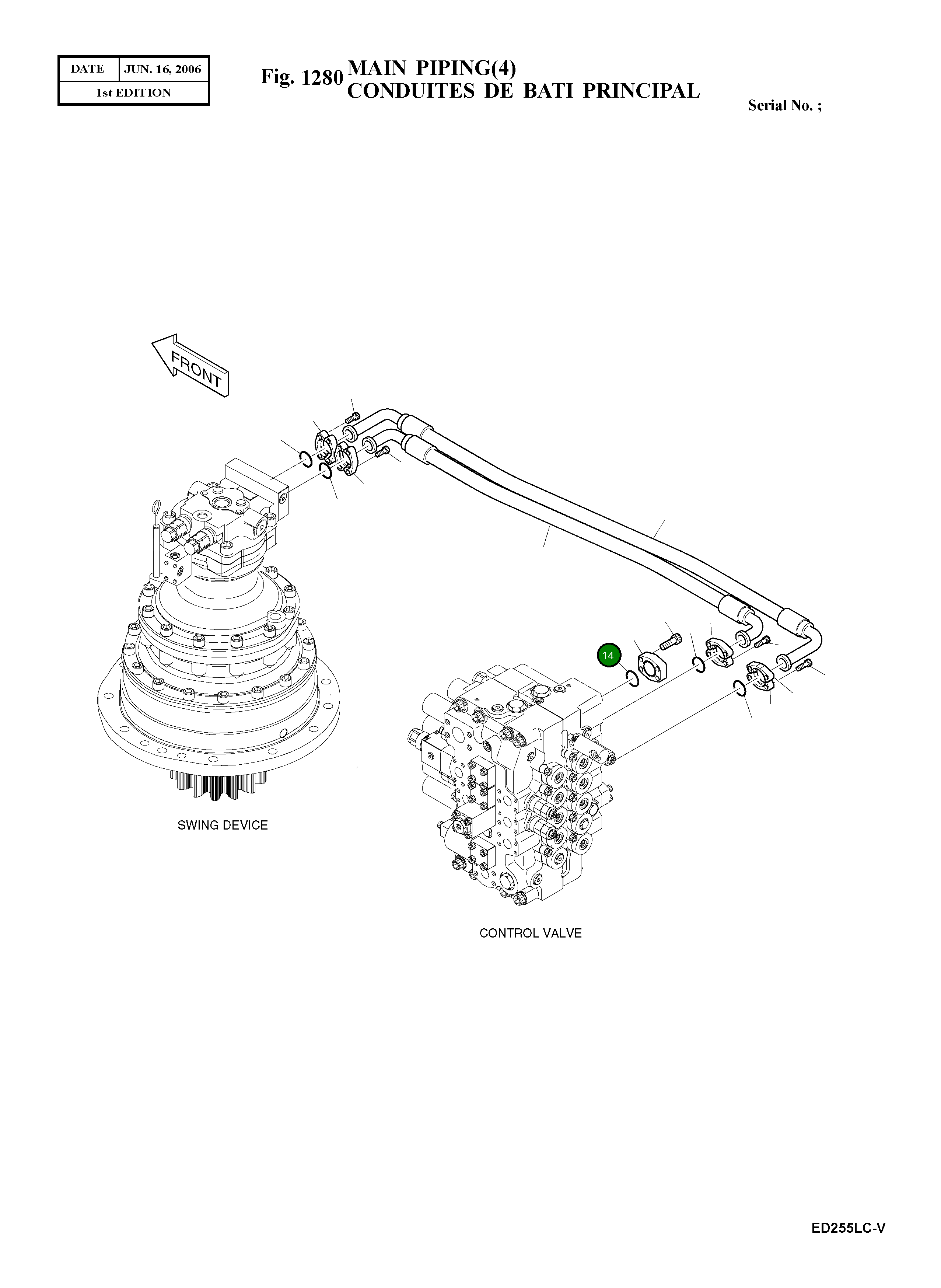 Кольцо уплотнительное (O-Ring) 2180-1026D24 Komatsu