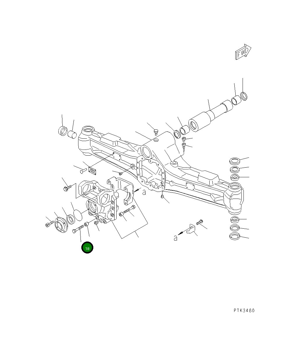 Болт 20E-23-K1220 Komatsu