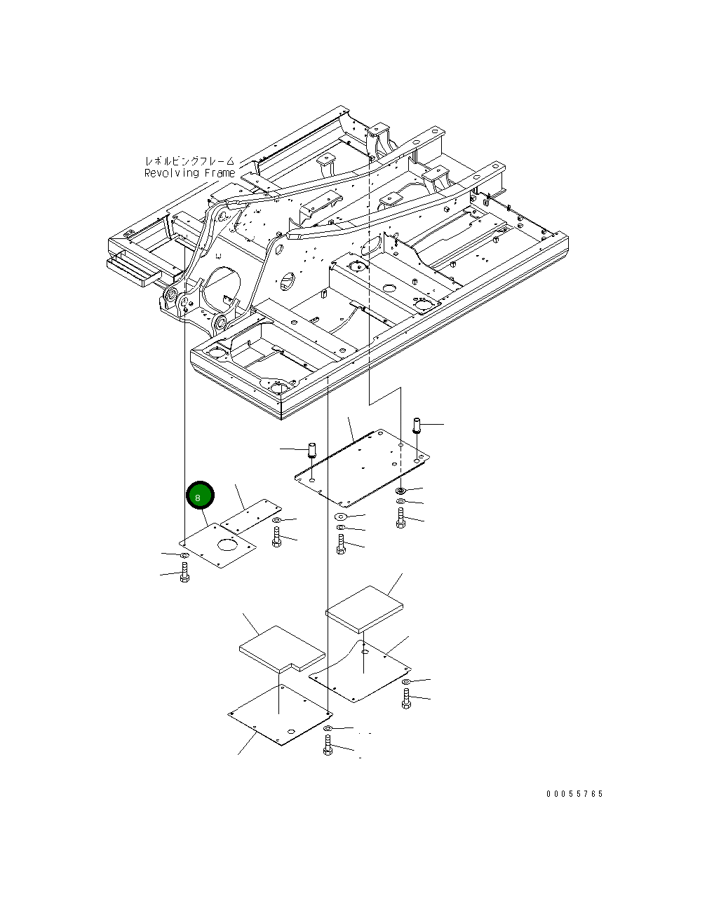 Крышка 21K-54-73910 Komatsu