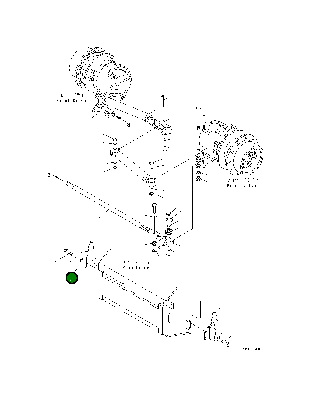 Крышка 21J-47-11340  Komatsu