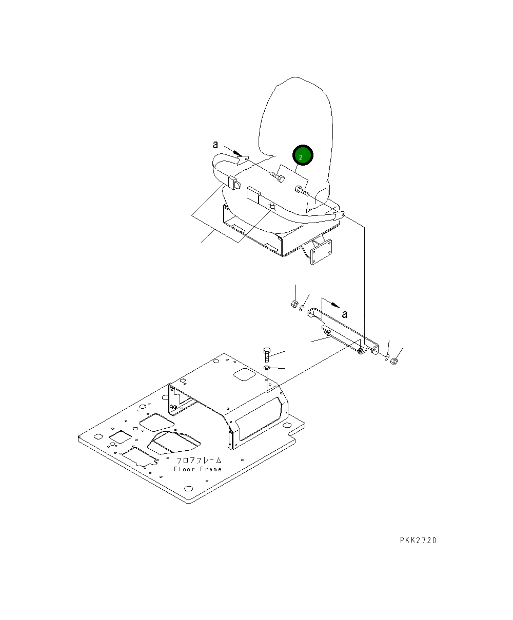 Болт 20T-57-81220 Komatsu