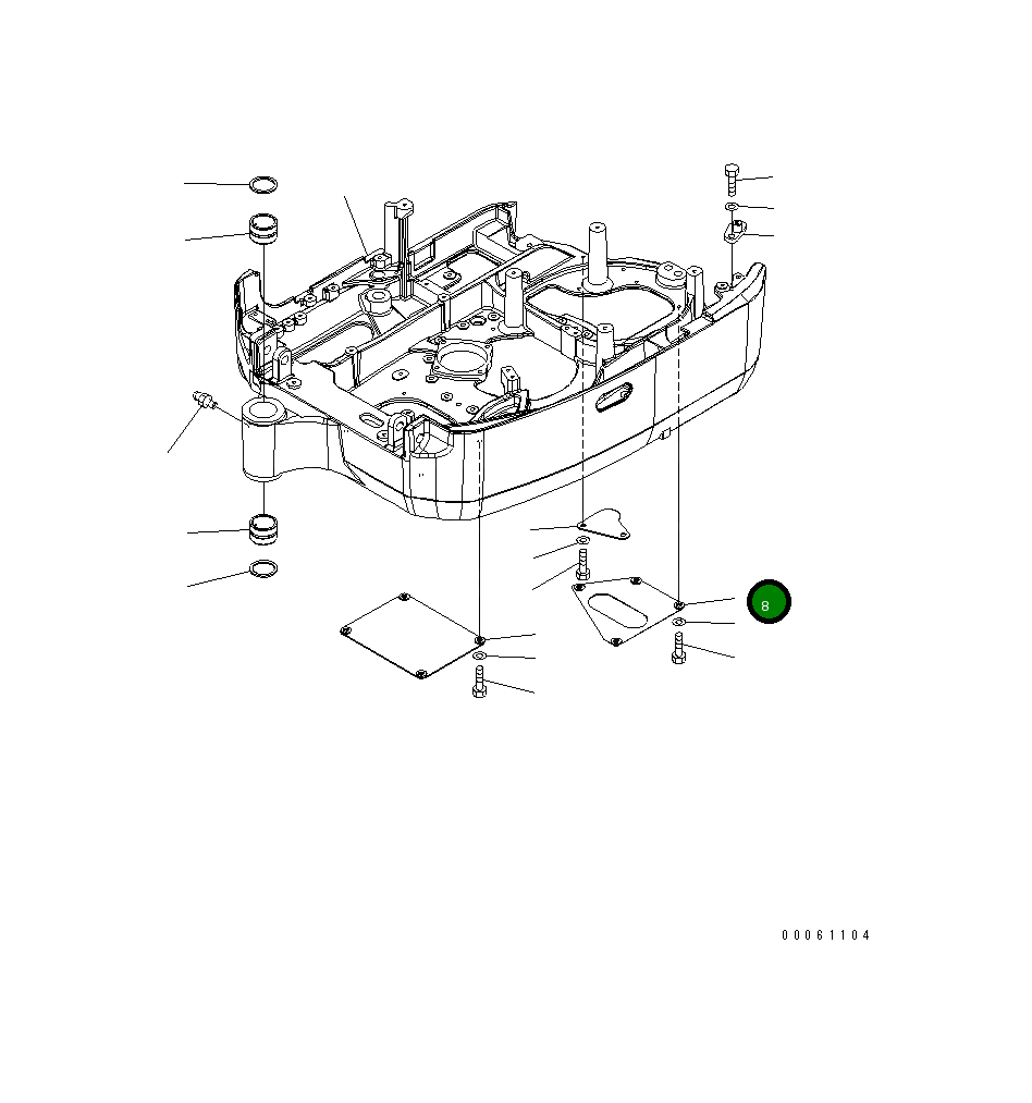 Крышка 22J-46-25171 Komatsu