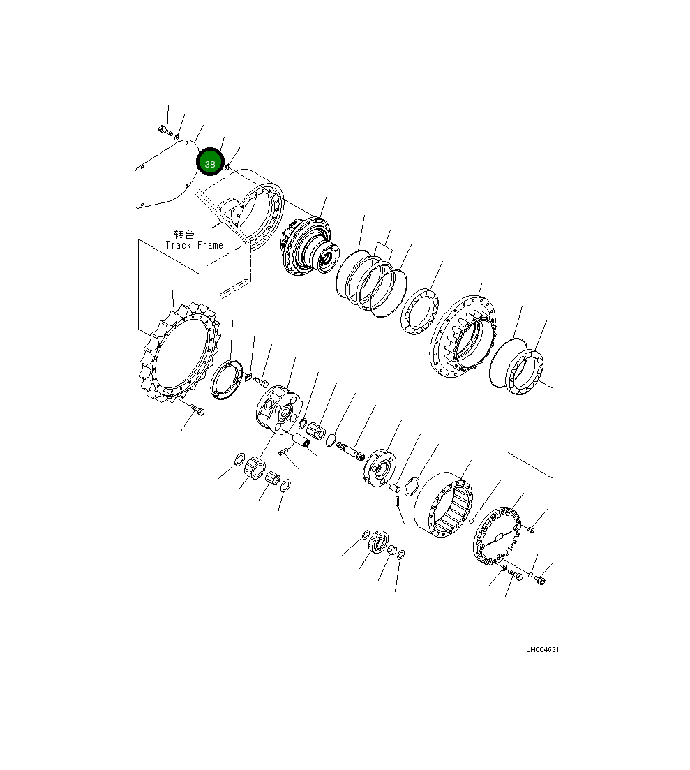 Крышка 20Y-30-44191 Komatsu