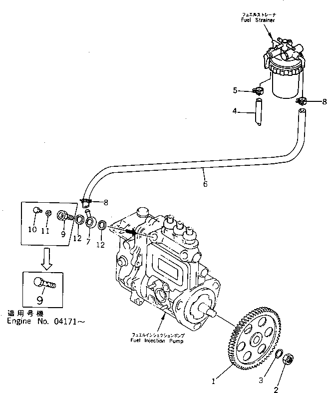 Болт YM103854-59201 Komatsu