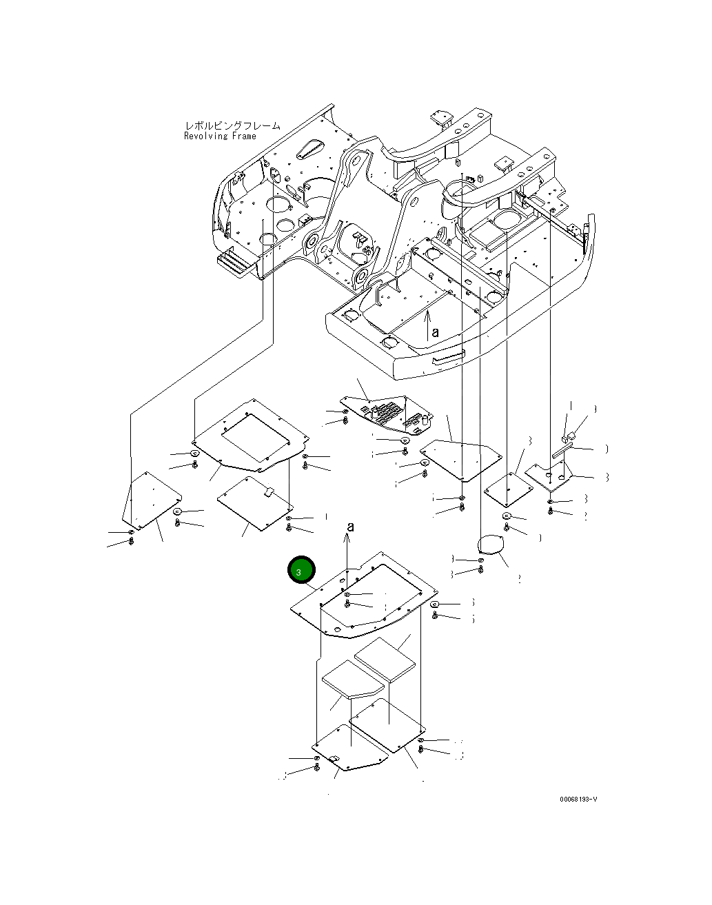 Крышка 22U-54-24821  Komatsu