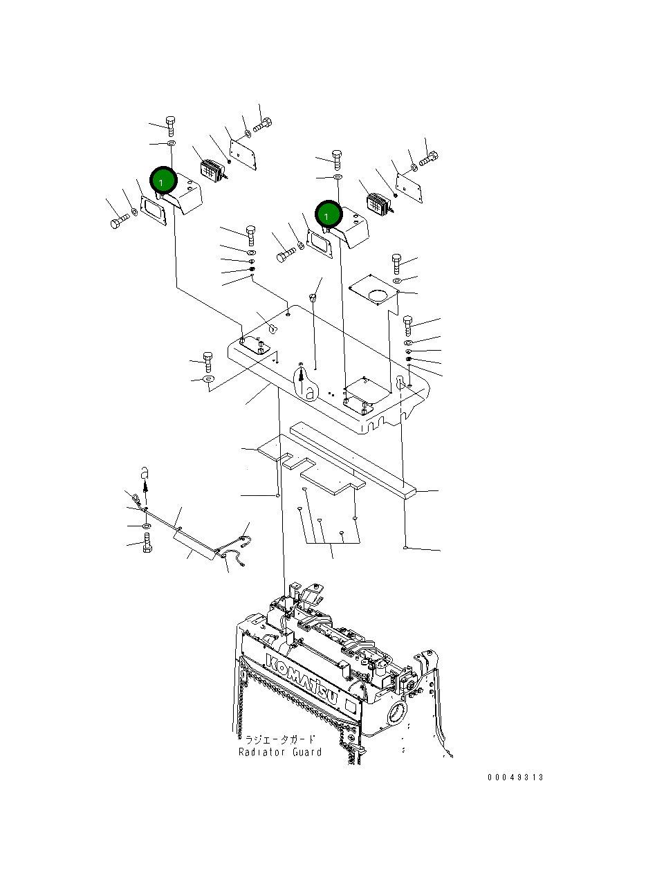 Крышка 195-54-81451 Komatsu