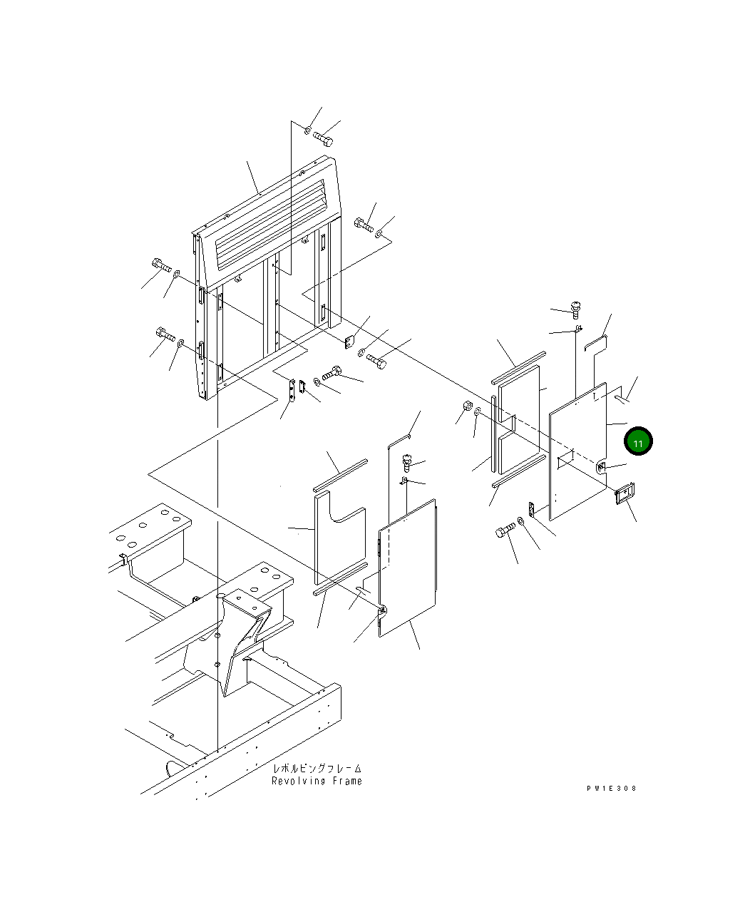 Крышка 21N-53-32310  Komatsu