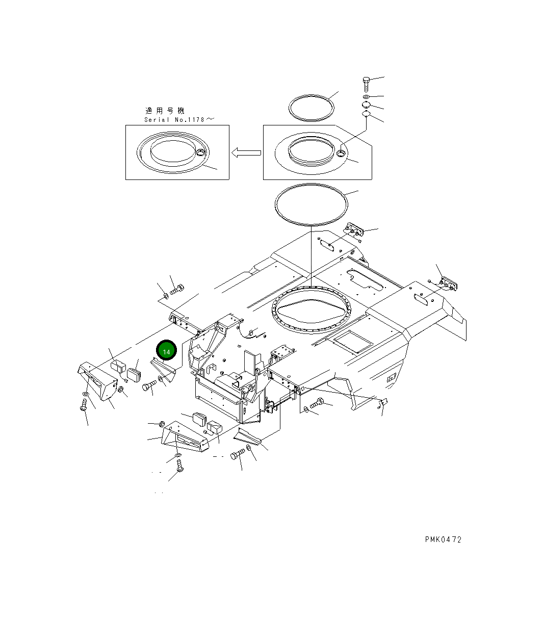 Крышка 21J-54-15320 Komatsu