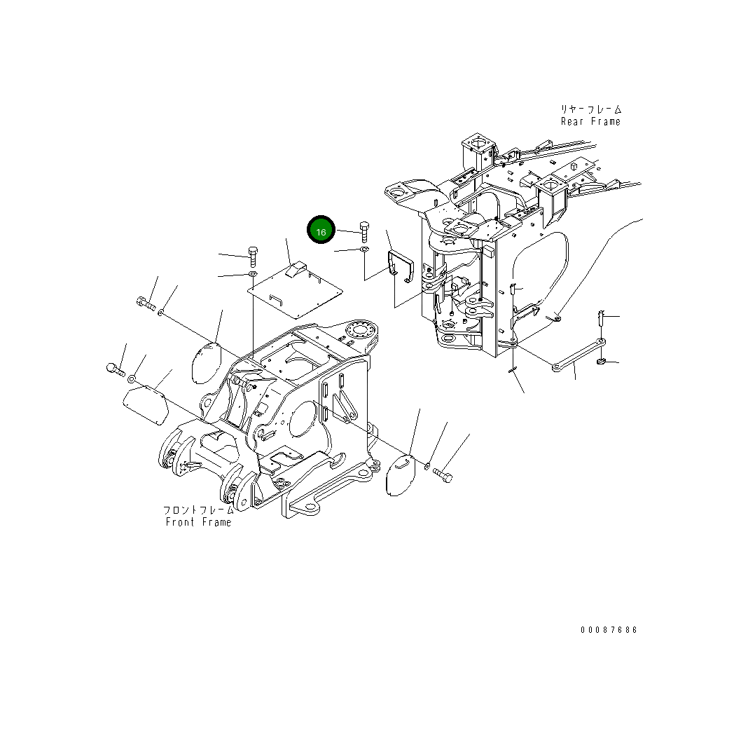 Болт 01010-D2045 Komatsu