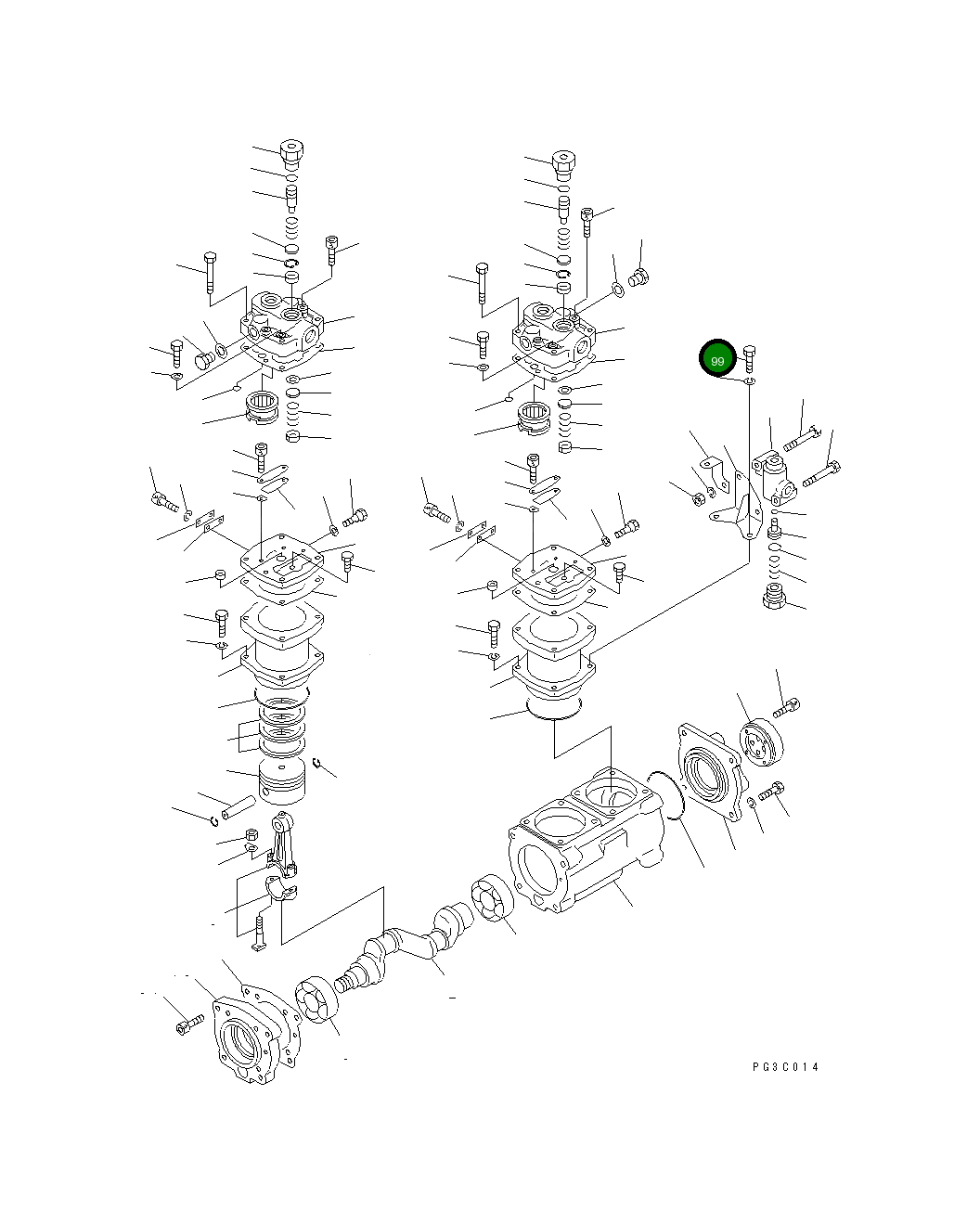 Болт DK487088-1800  Komatsu