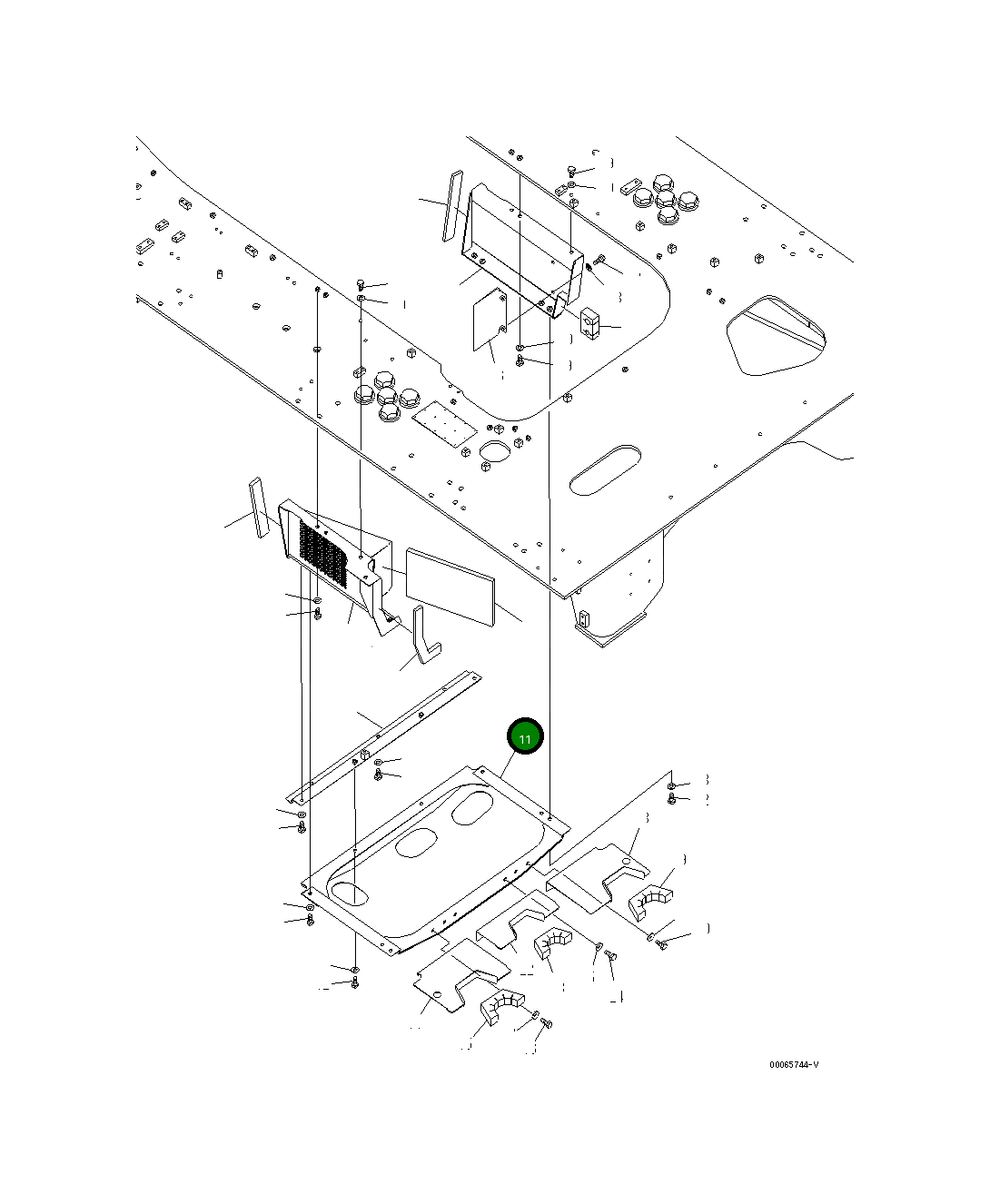 Крышка 21T-54-31180  Komatsu