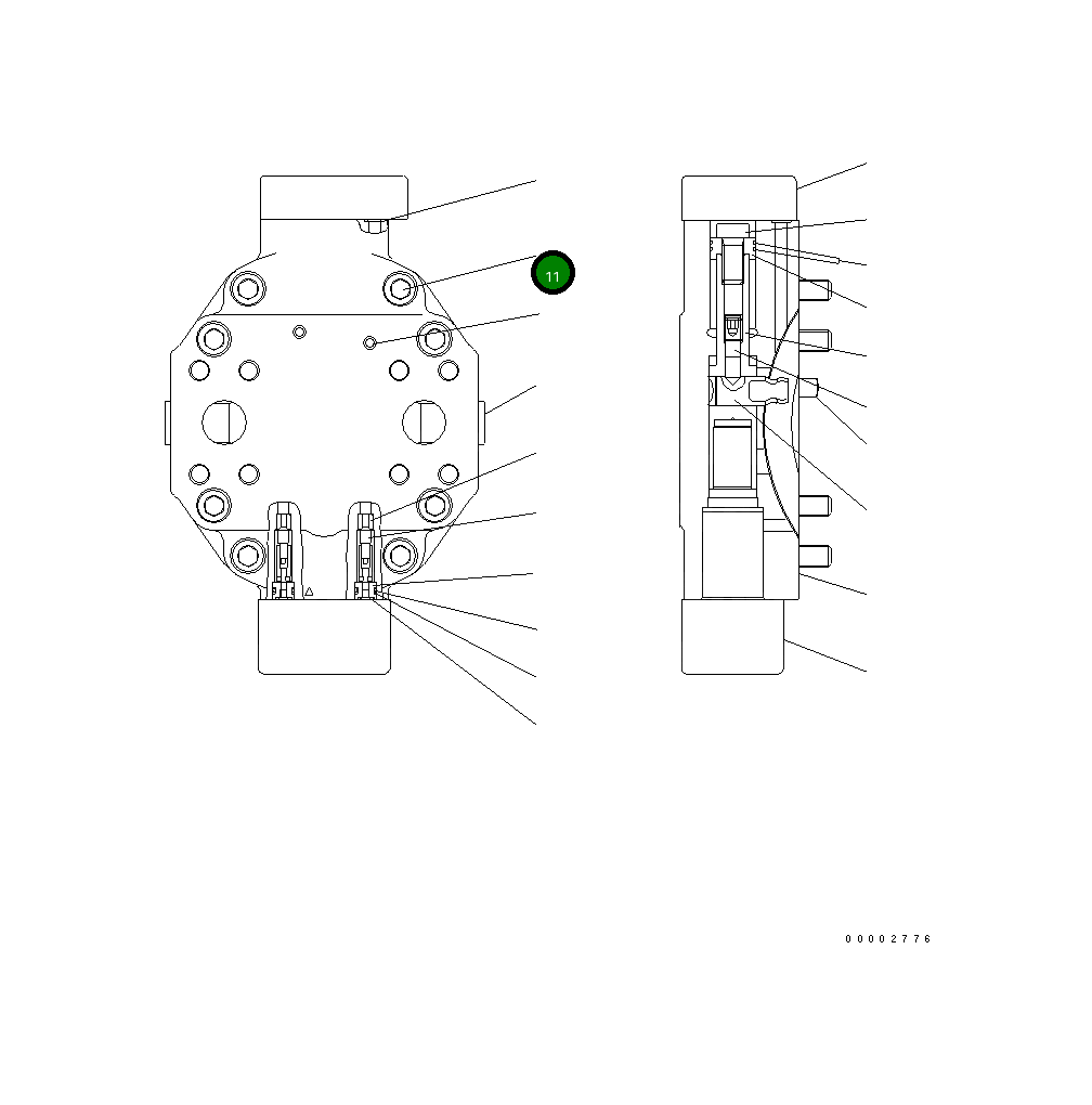 Болт UC09083131  Komatsu