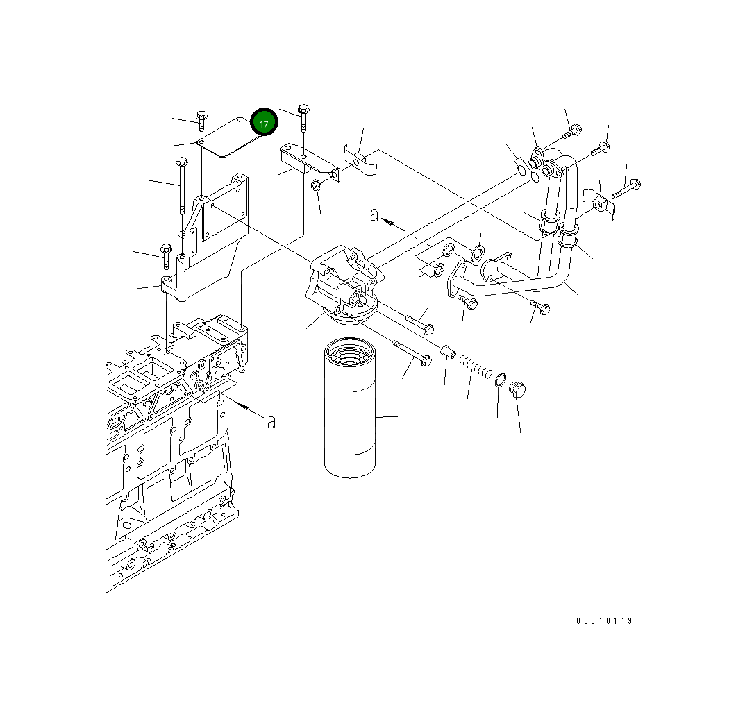 Болт 01435-01050 Komatsu