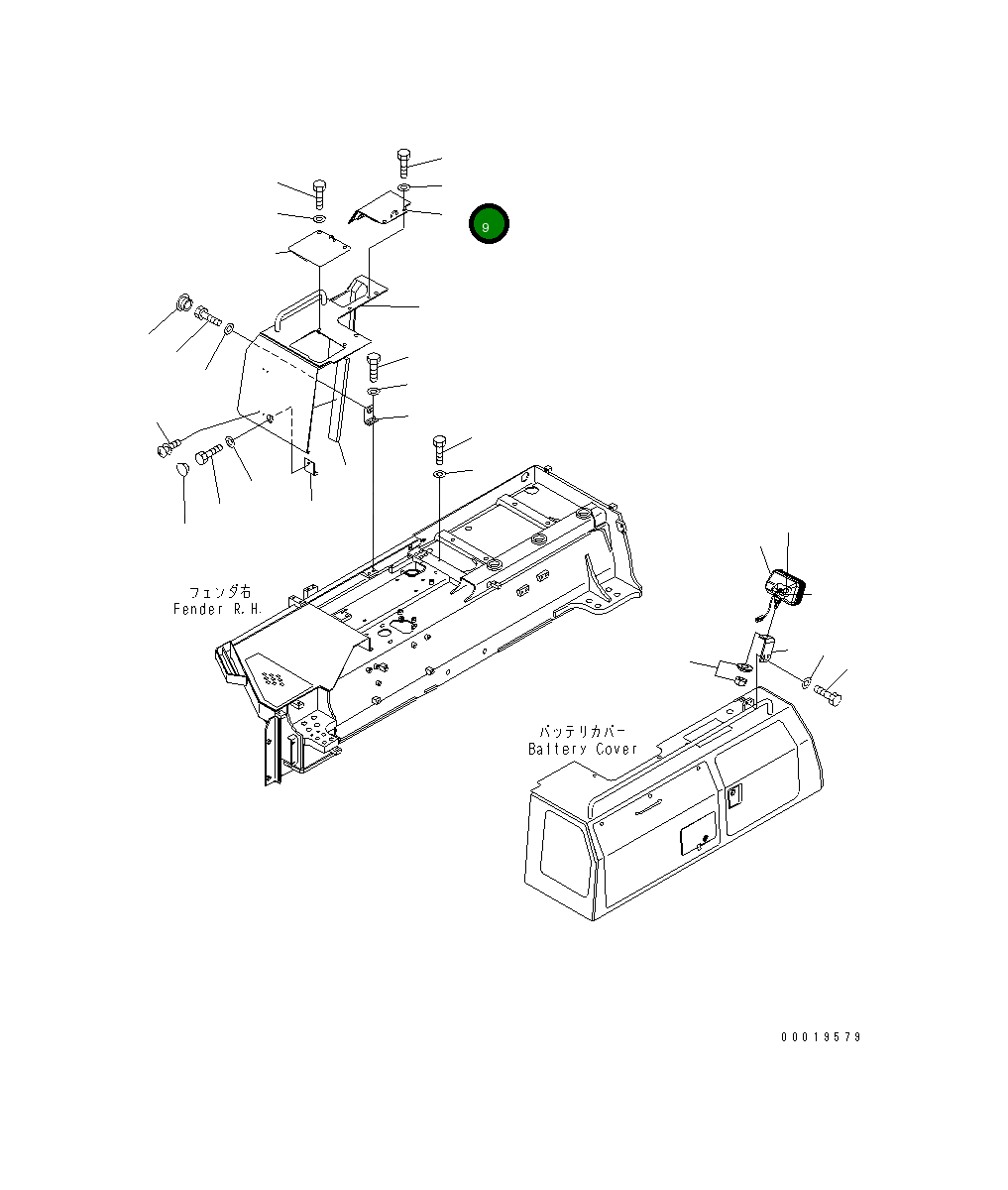 Крышка 17A-54-28691 Komatsu