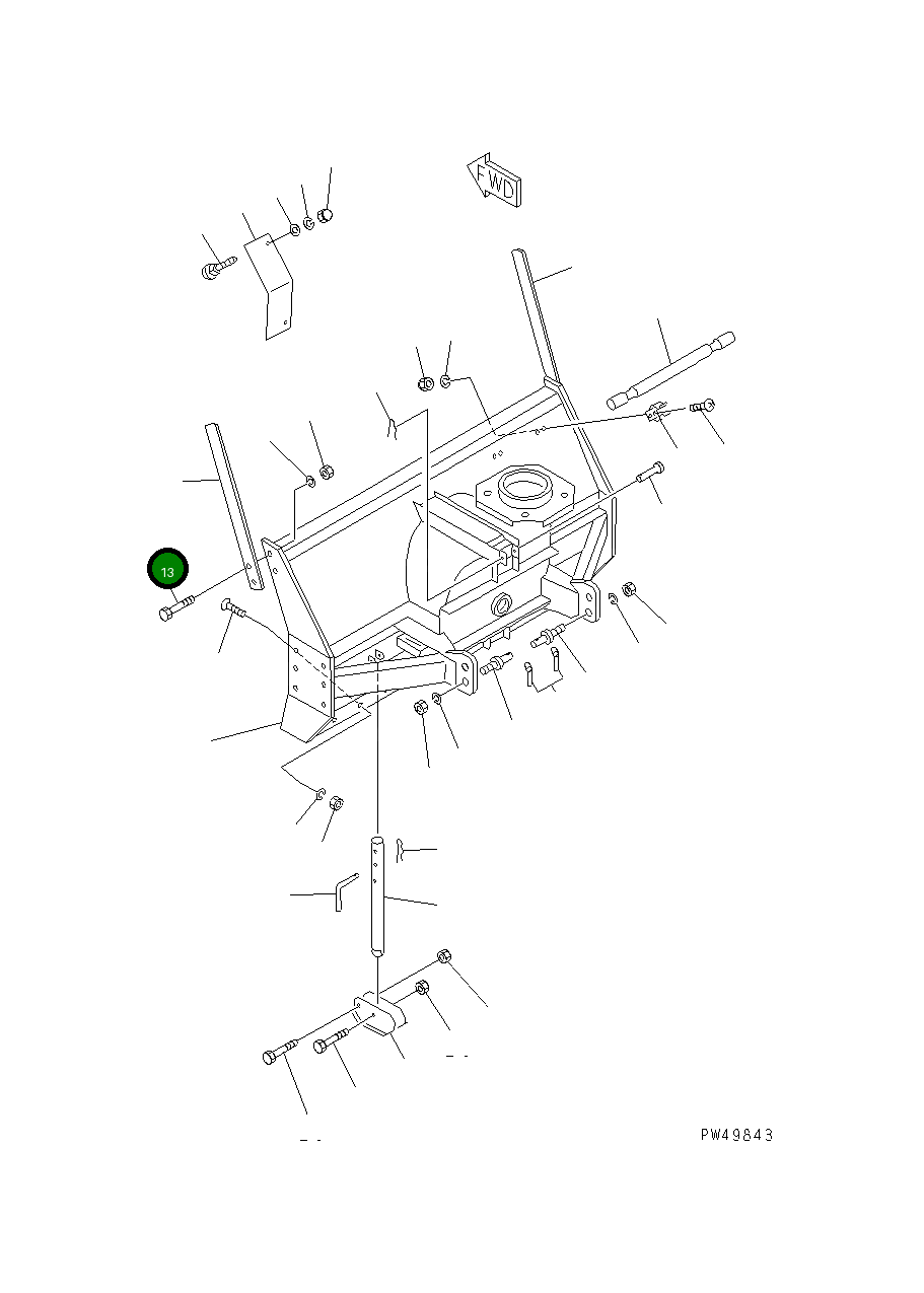 Болт TA01111030  Komatsu