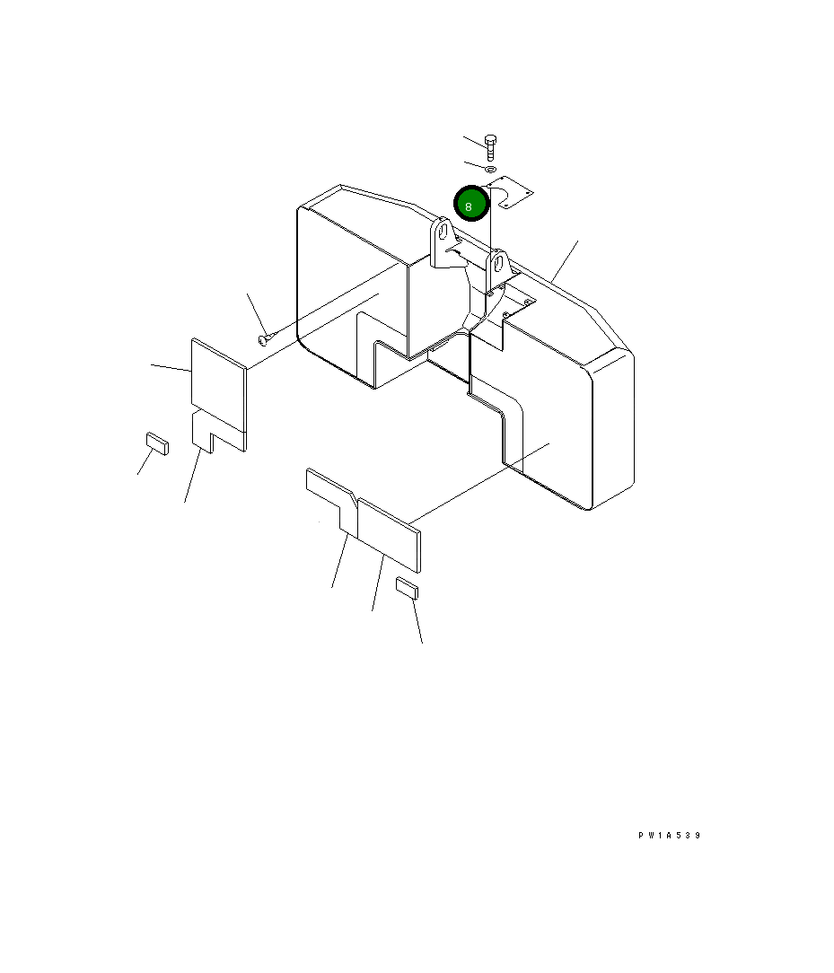 Крышка 21M-46-14461 Komatsu