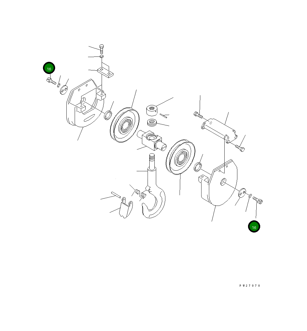 Болт UN716110D20 Komatsu