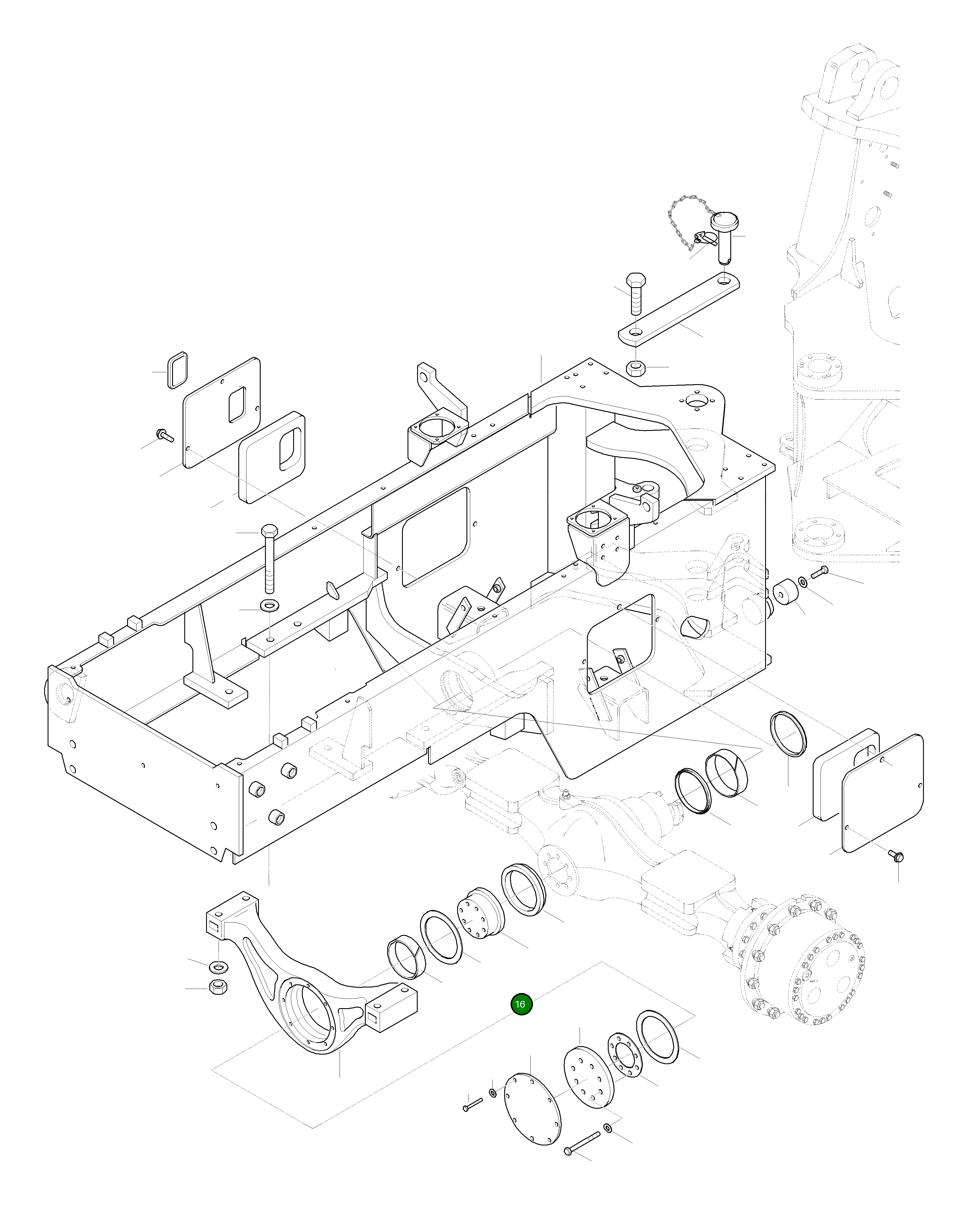 Крышка 42Y-46-H7D40  Komatsu