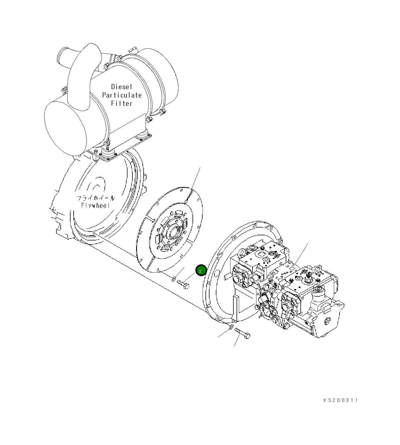 Болт 01010-B1225 Komatsu