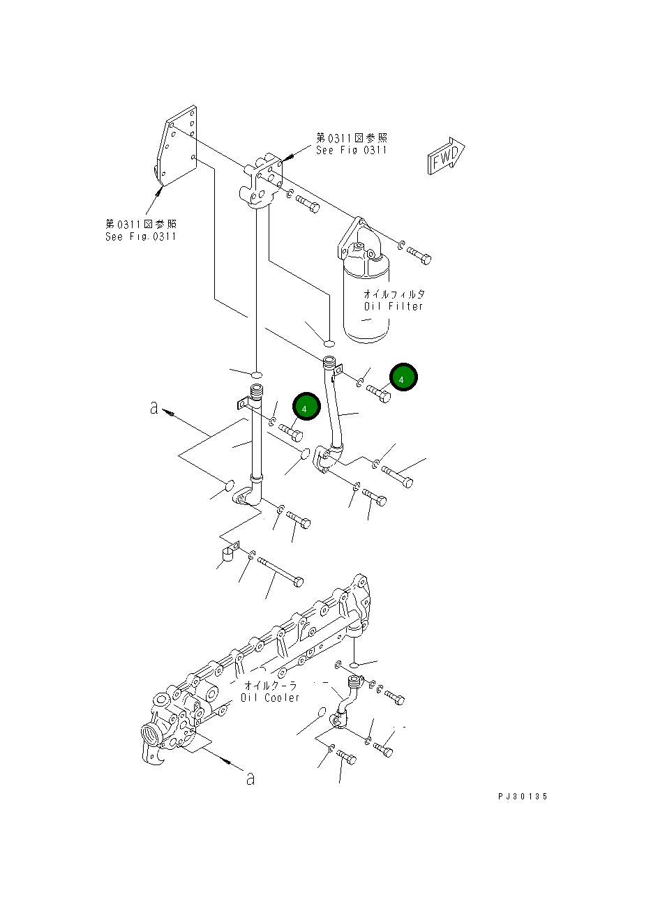 Болт 01010-30816  Komatsu