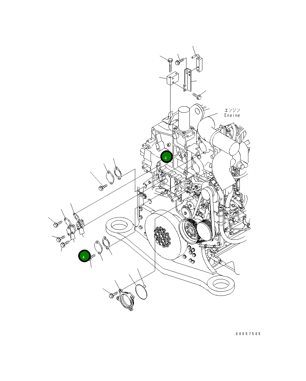 Крышка 6245-61-6490  Komatsu