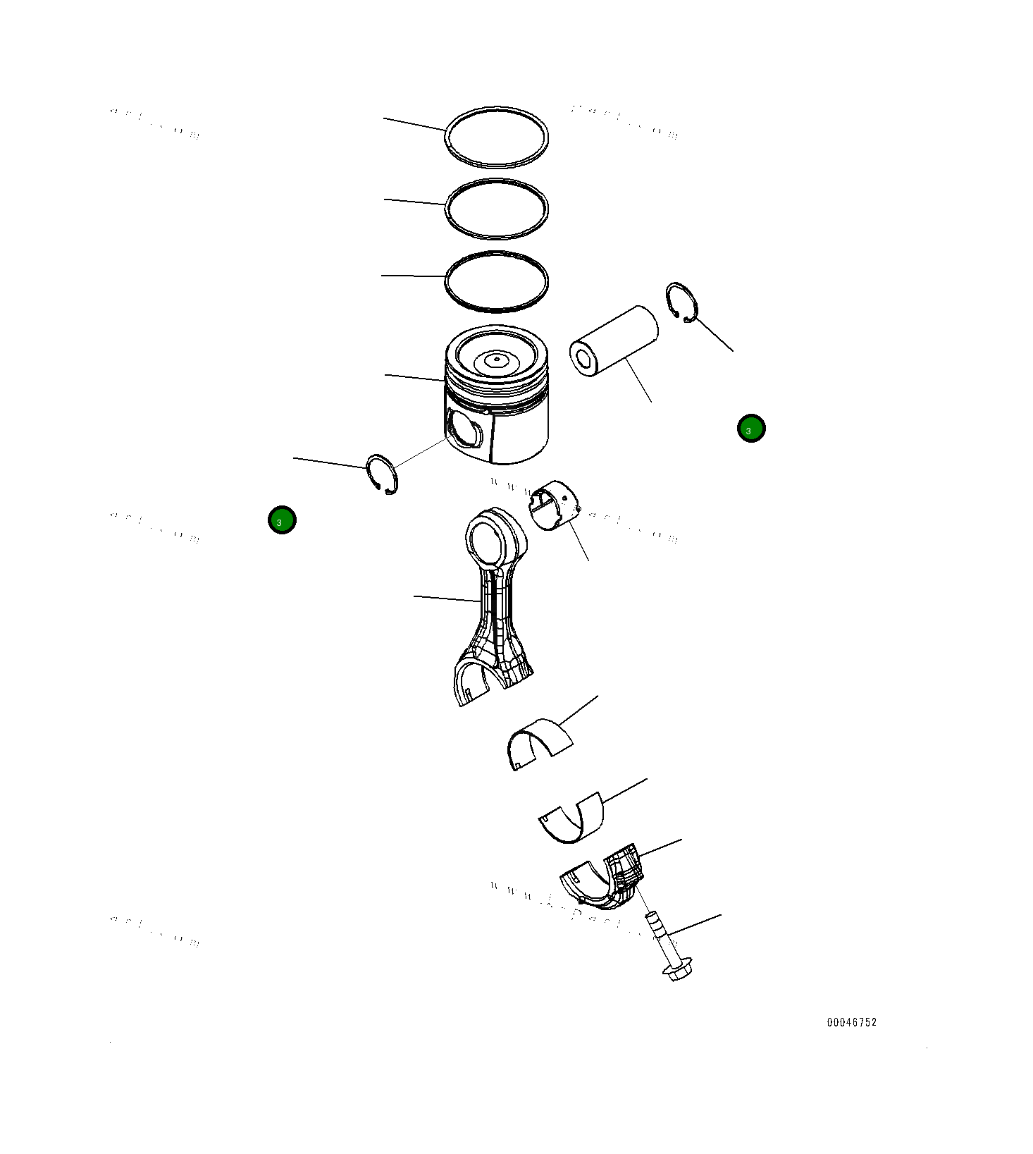 Кольцо 6732312420 Komatsu
