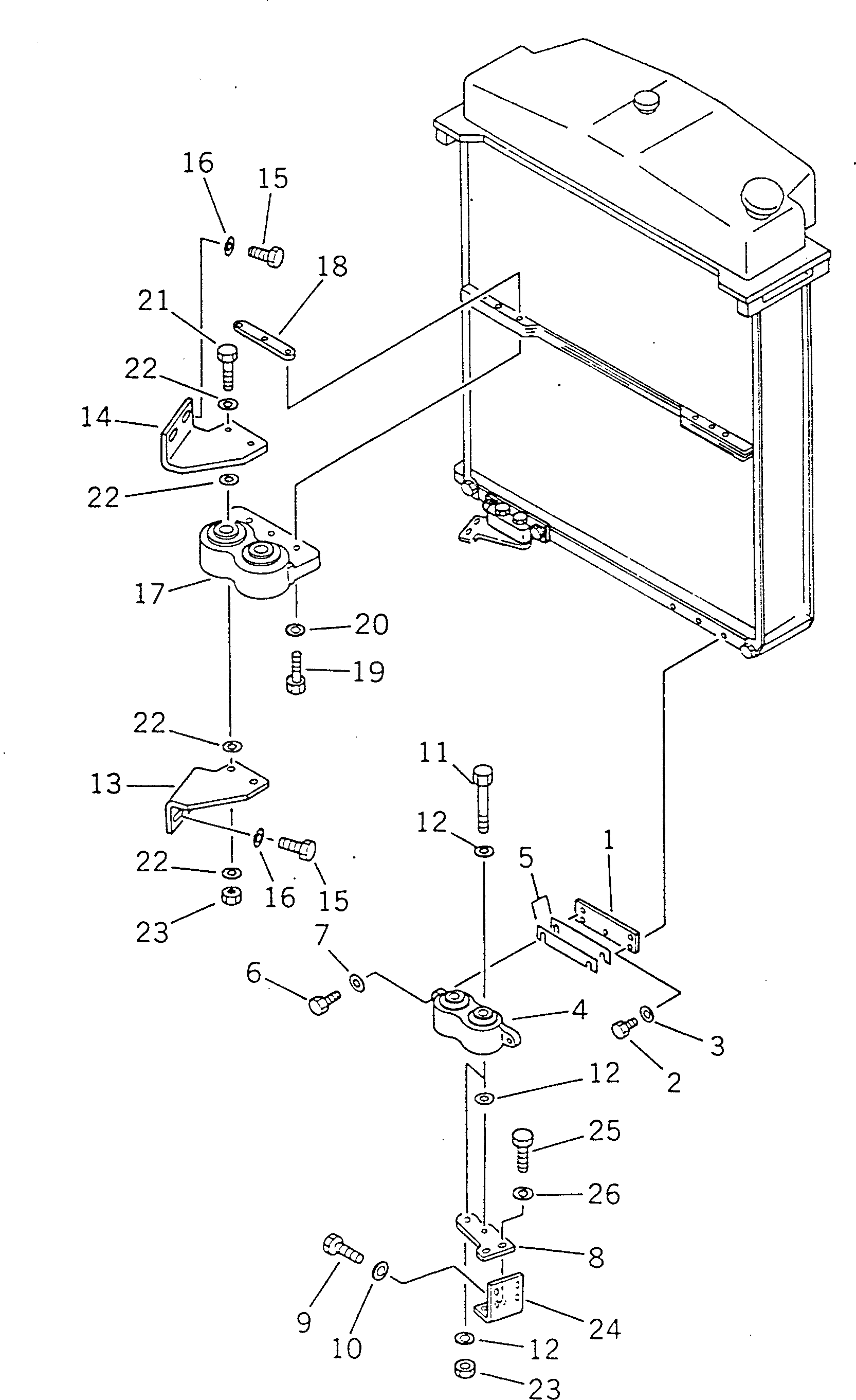 Болт 01091-32205  Komatsu