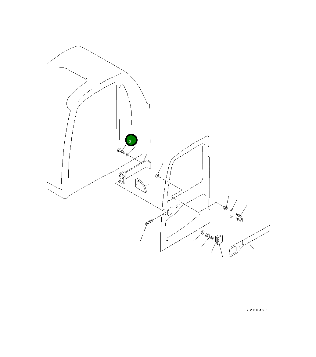 Болт 20E-54-K6790 Komatsu