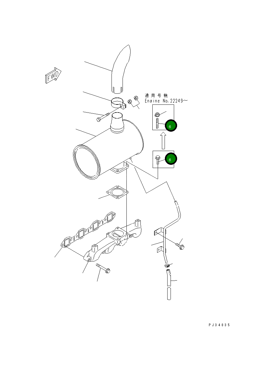 Болт 01435-21025 Komatsu