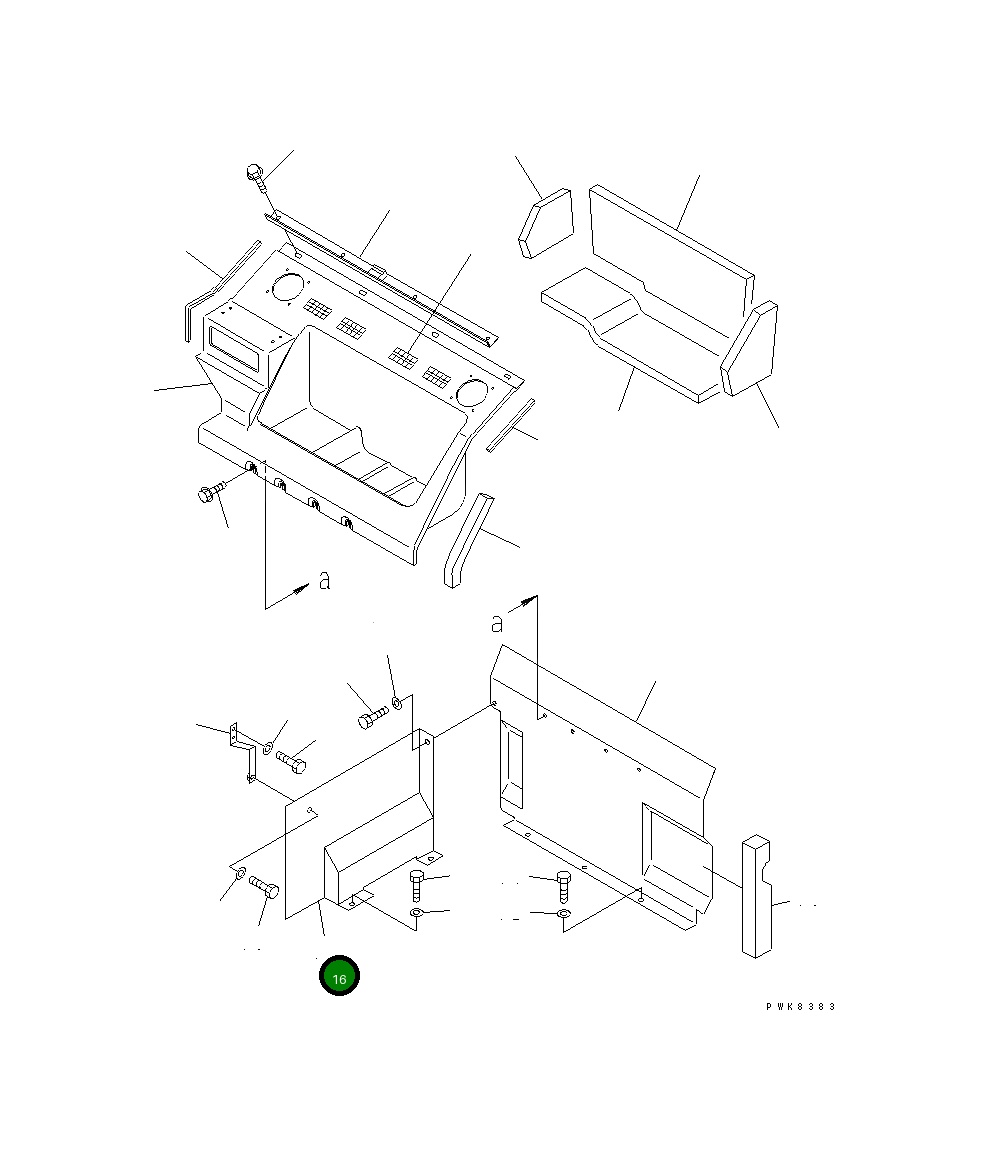 Крышка 21P-54-K3610 Komatsu