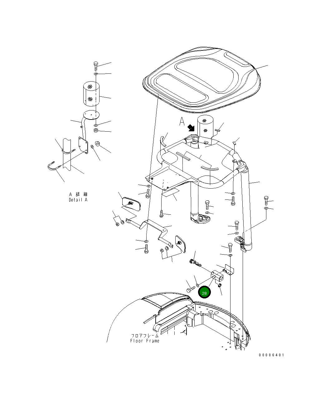 Крышка 22L-54-31731 Komatsu