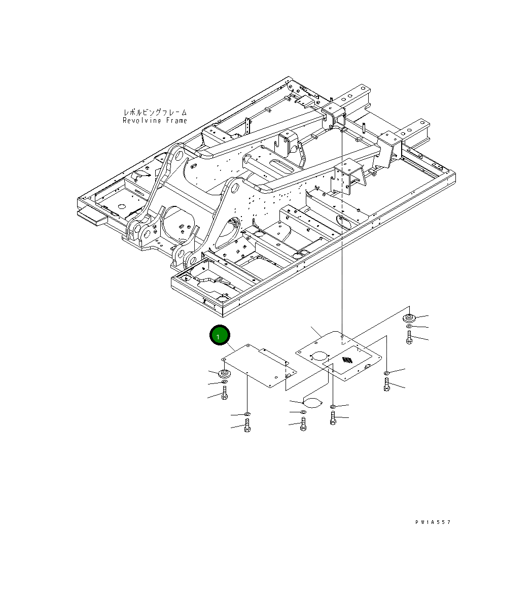 Крышка 21M-54-14711  Komatsu