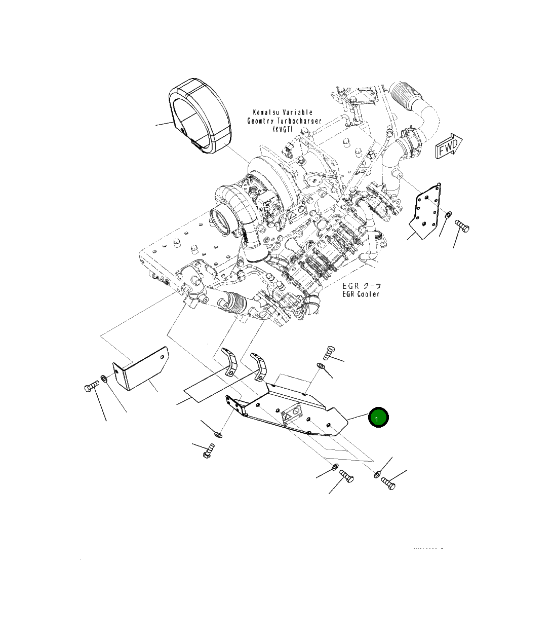 Крышка 6252-11-8280 Komatsu