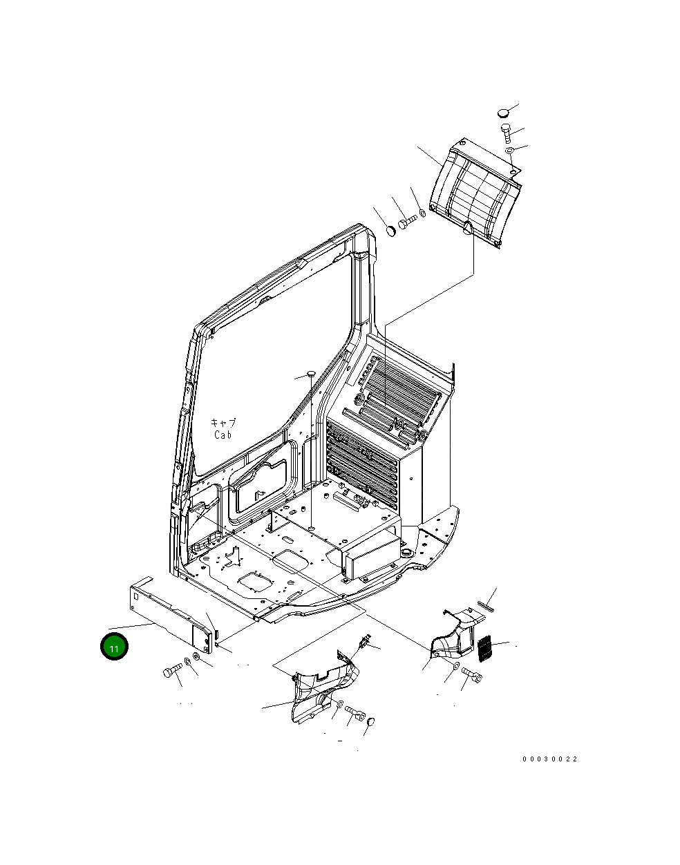 Крышка 21W-54-42183 Komatsu