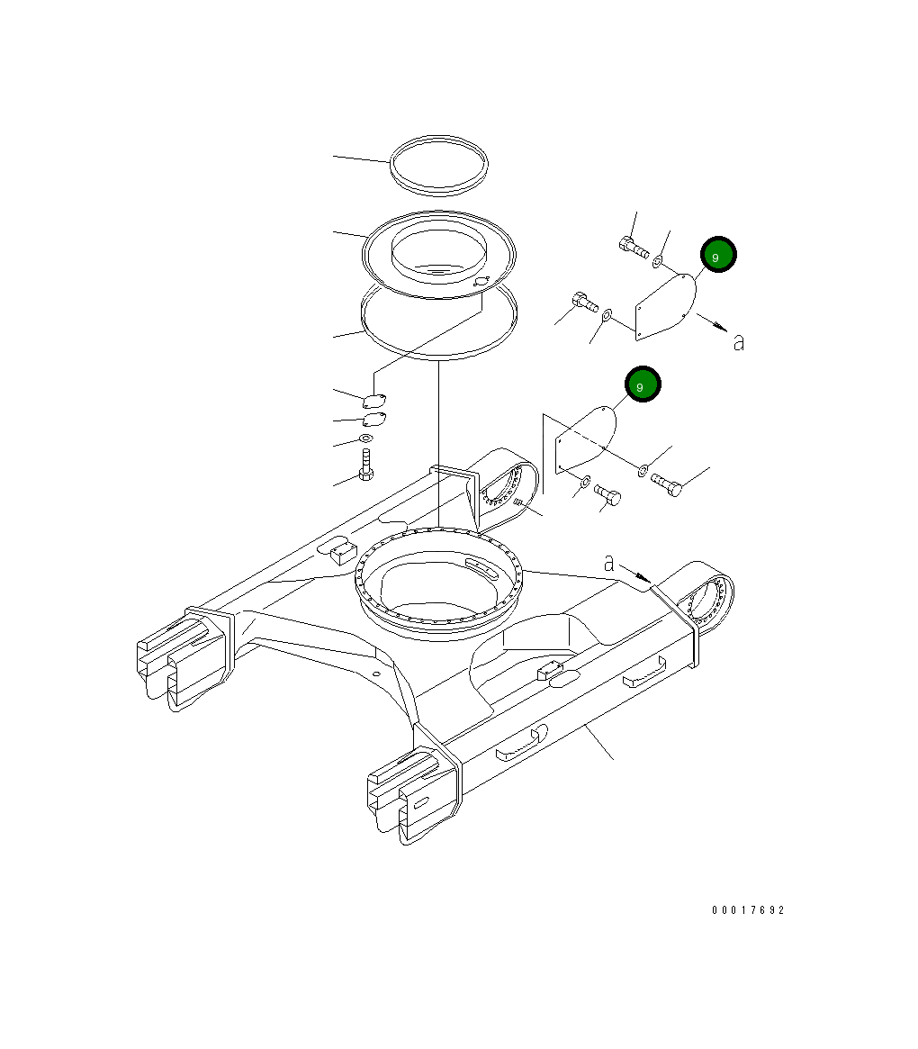 Крышка 22B-30-11610  Komatsu