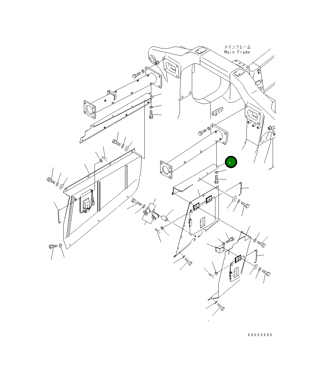 Крышка 569-89-88311  Komatsu