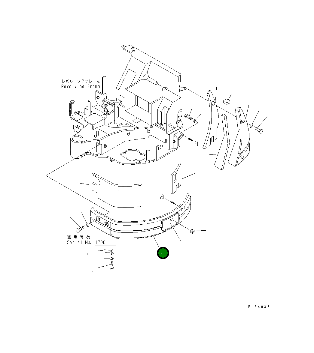 Крышка 22L-54-11214 Komatsu