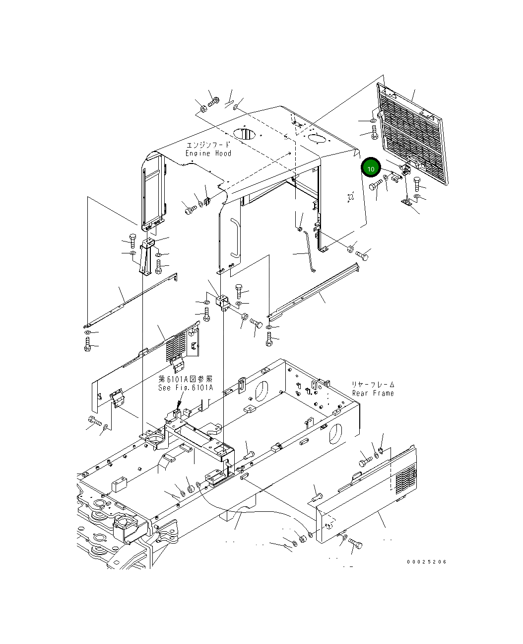 Крышка 23D-54-34390 Komatsu