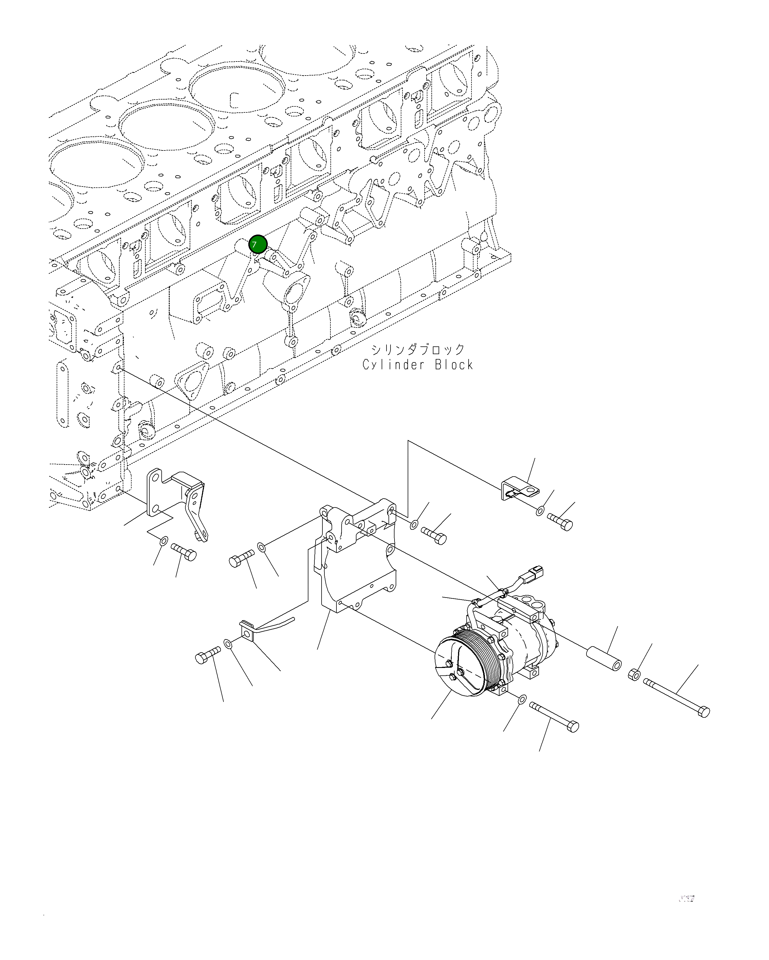 Болт 6262-61-4910 Komatsu