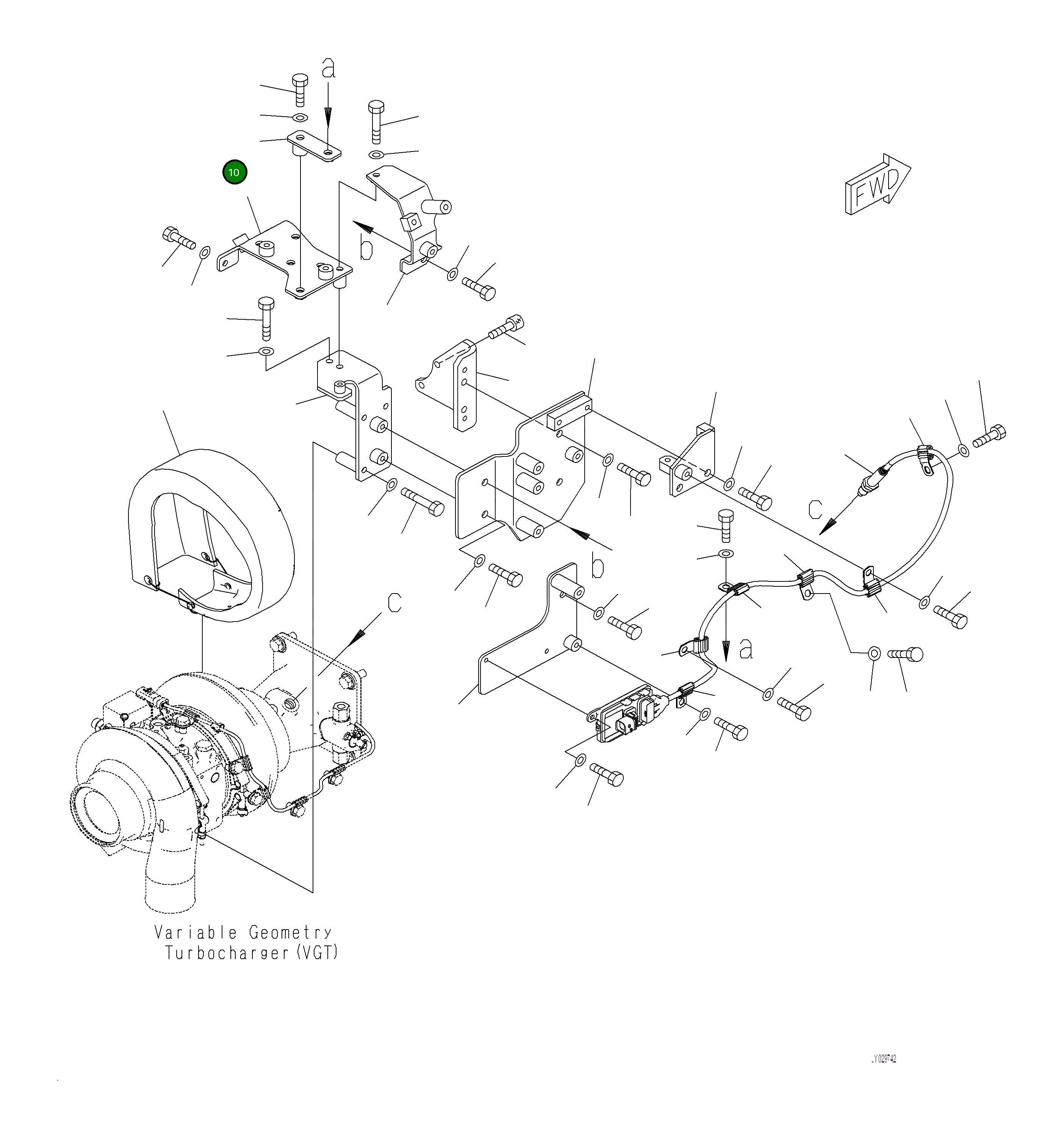 Болт 6262-11-5980  Komatsu