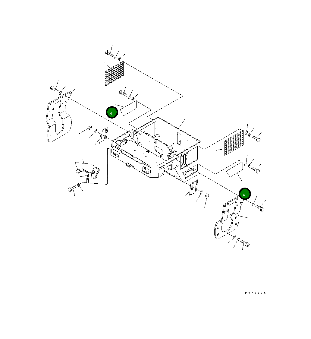 Крышка 258-10-56721  Komatsu