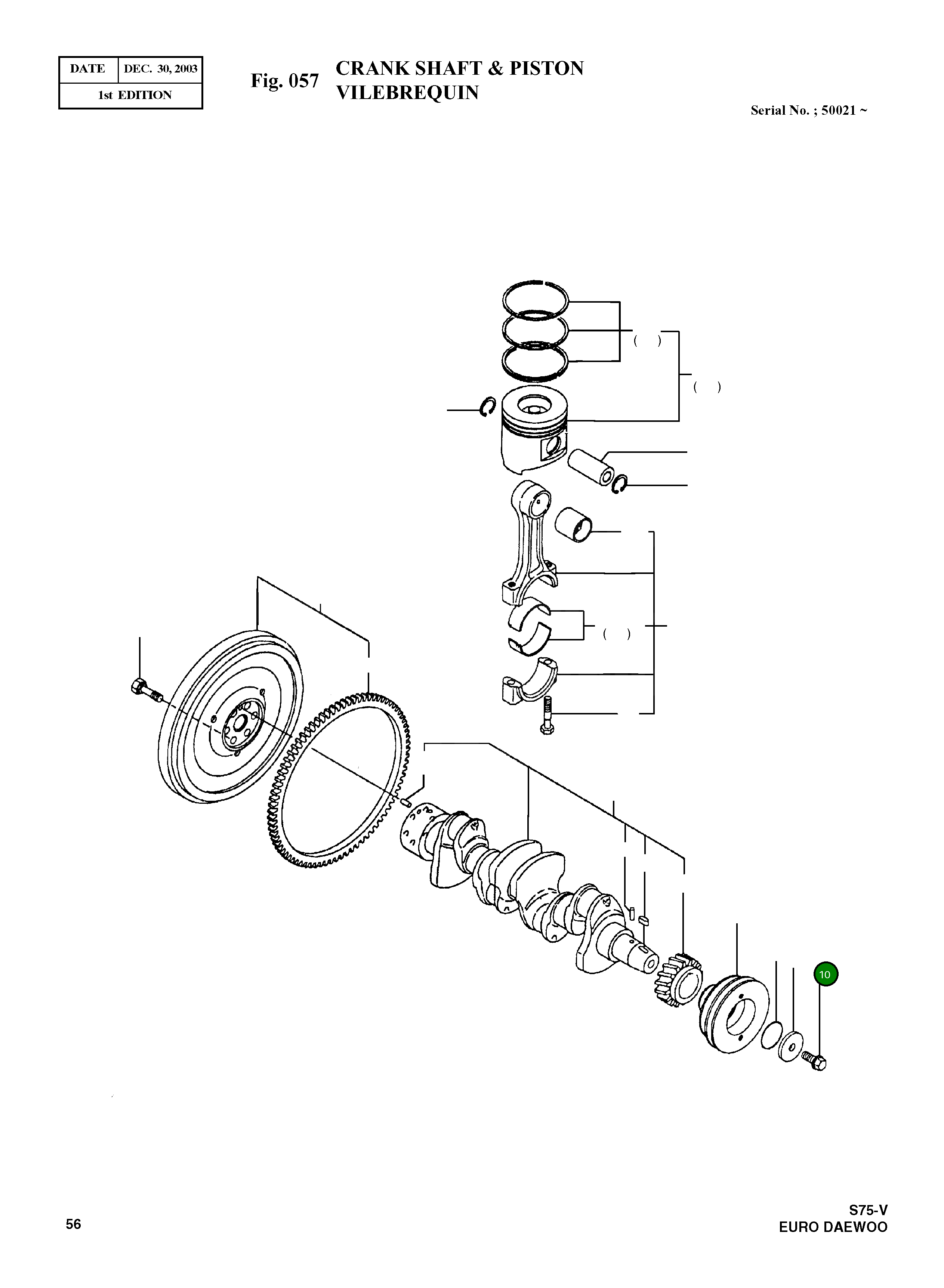 Болт 129916-21610 Komatsu