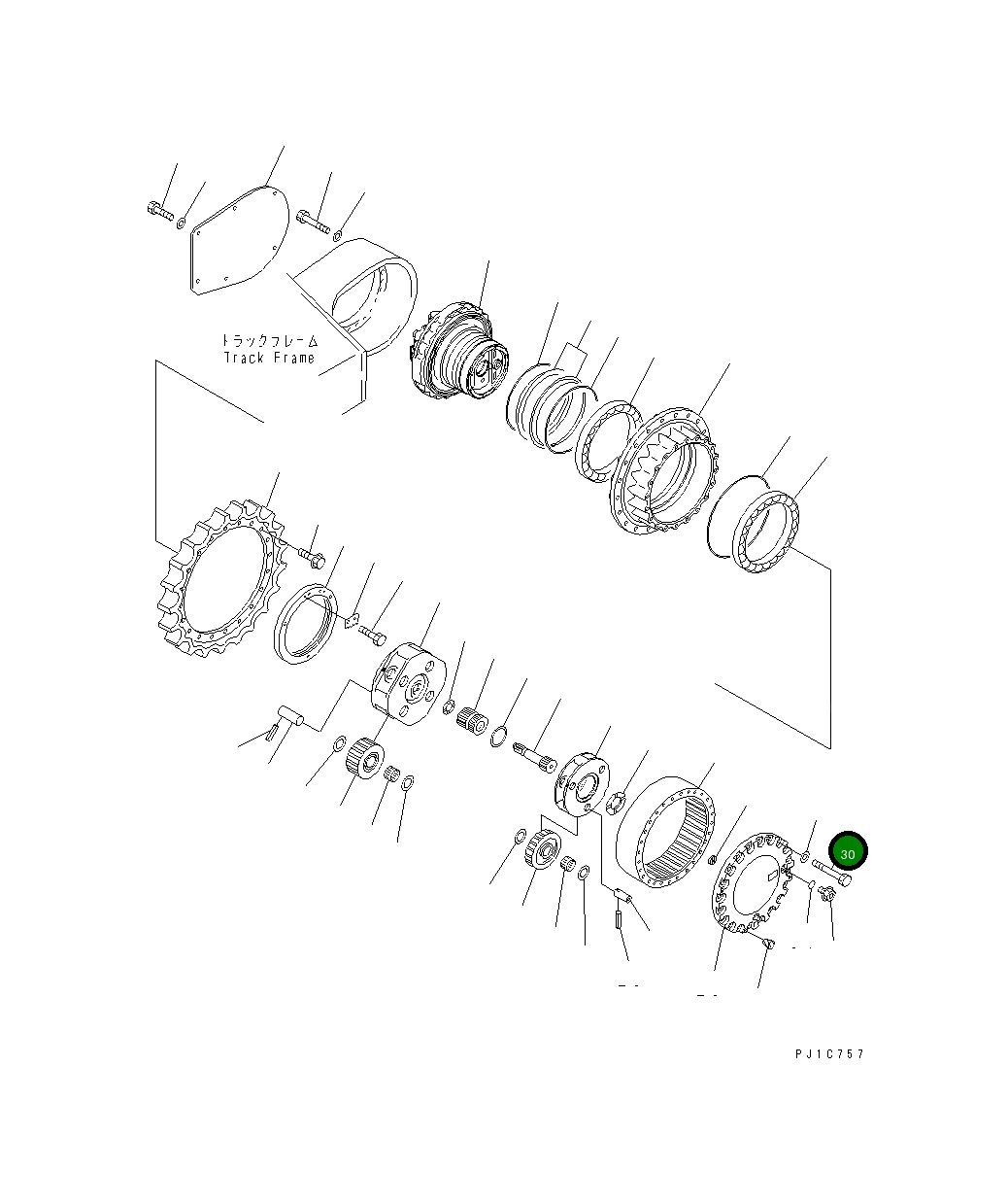 Болт 01011-61875 Komatsu