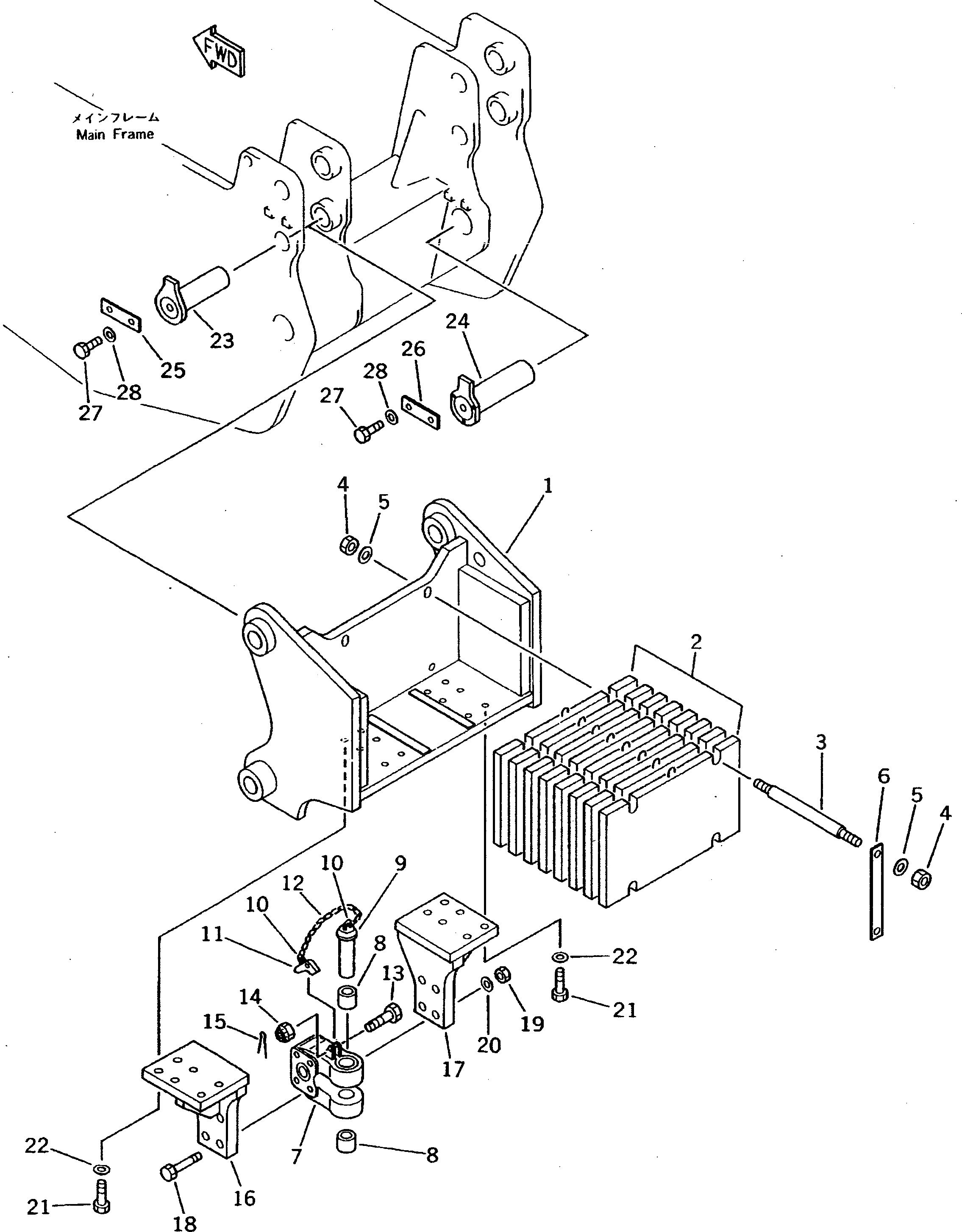 Болт 196-70-12160 Komatsu