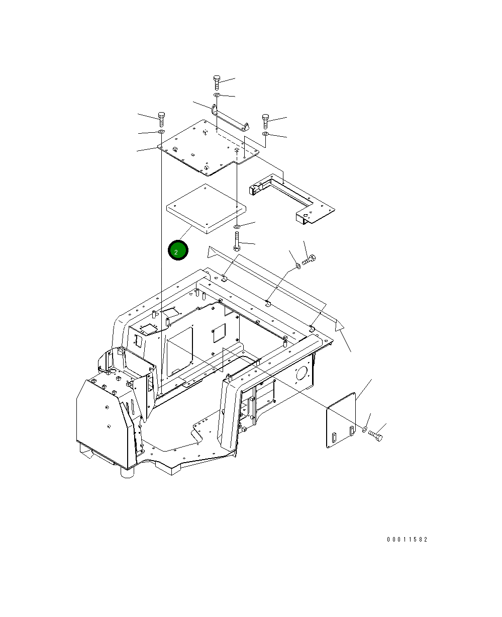 Крышка 198-54-74250  Komatsu