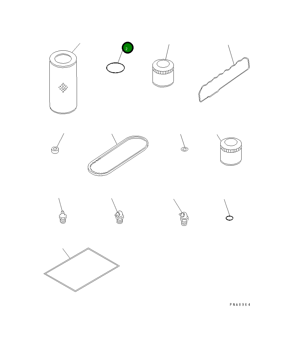 Кольцо уплотнительное (O-Ring) 07000-01235  Komatsu