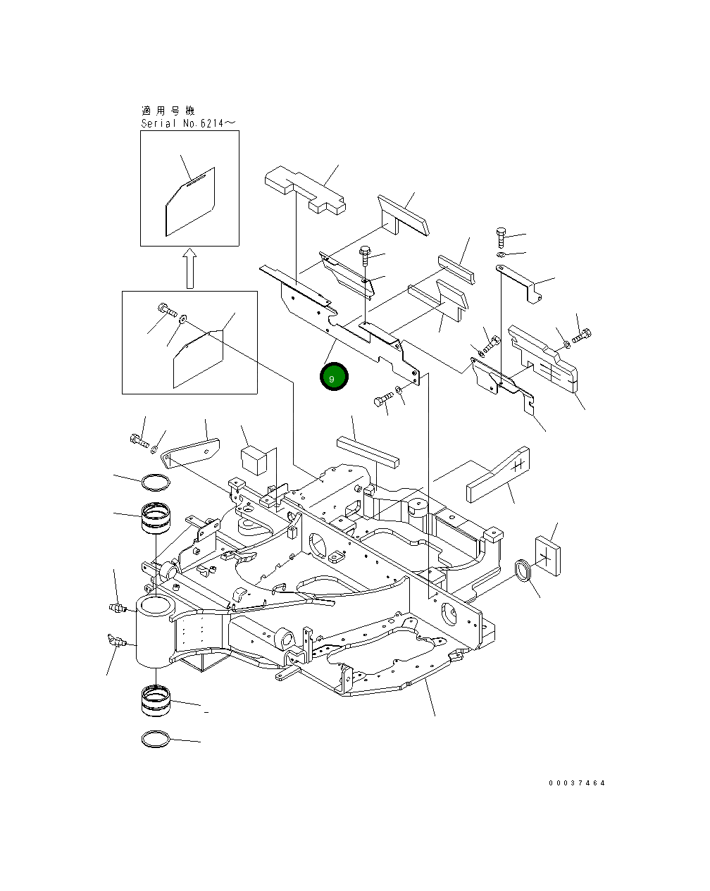 Крышка 22L-46-21161 Komatsu