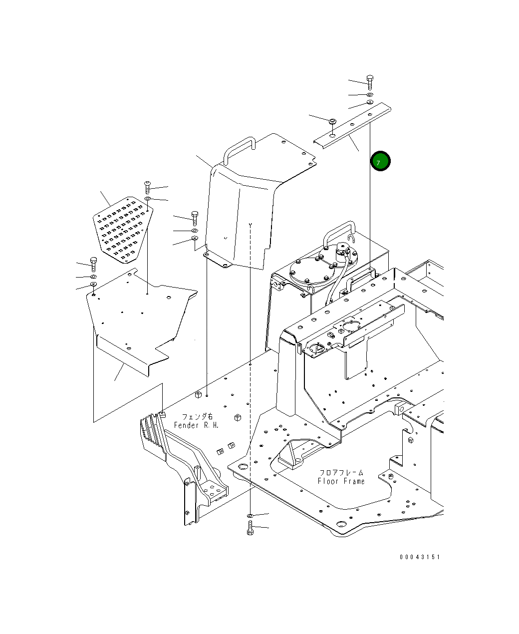 Крышка 17A-54-45222 Komatsu